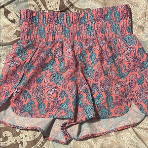 Floral Pink and Blue Women's Shorts